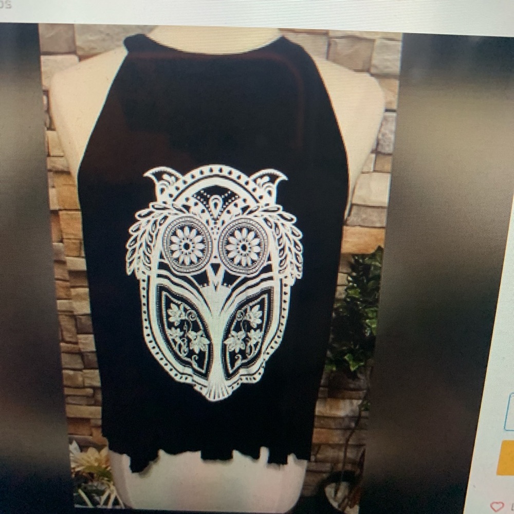 🦉Owl Cropped Summer Top Black🦉🦉🦉🦉🦉